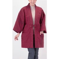 ファミリー・ライフ 久留米織ロング半天 紳士用 紺M～LL 53748 1個（直送品）