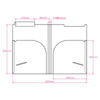 アスクル　PBカルテホルダー　B5ヨコ型　ダブルポケット　100枚 オリジナル（わけあり品）