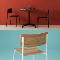 【組立設置込】コクヨ プロッカ ハイチェア 背PP座布張 パーシアンレッド×ディムグレー×ホワイト 1脚（直送品）