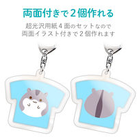エレコム なまえラベル/キーホルダー/Tーシャツ型 EDT-NMKH4 1袋（2セット入）（直送品）