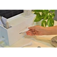 日東 COLLEND ティッシュケース(ポケット&トレイ付) ブラック TC-BK 1個