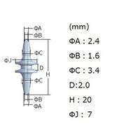 アズワン チューブコネクター(軟質チューブ用) I型同径 ID1.6ー2.4 1袋(10個入) EBC24 1袋(10個)（直送品）