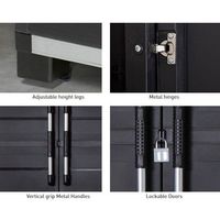 アズワン プラスチックキャビネット XL GARAGE 下段 組立済 9772000 1個 4-2264-11（直送品）