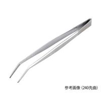 清水アキラ ステンレス製ピンセット 先曲 240mm 6-531-22 1本（直送品）