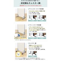 Netforce GOOLOO パーテーション ホワイトボード 幅1200×奥行32×高さ1800mm ブラック 1枚（直送品）