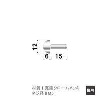 ファースト ポピック かざりビス2本セット 半休型ボルトタイプ no12hb6-2 1セット(2本)（直送品）
