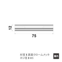 ファースト ポピック かざりビス2本セット ダブルナットタイプ no12wn75-2 1セット(2本)（直送品）