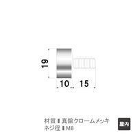ファースト ポピック かざりビス2本セット ボルトタイプ no19b10-2 1セット(2本)（直送品）