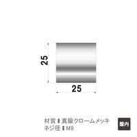 ファースト ポピック　かざりビス2本セット　ダブルナットタイプ no25wn25-2 1セット（2本）（直送品）