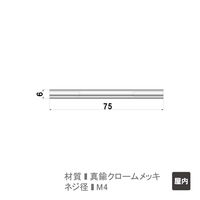 ファースト ポピック かざりビス2本セット ダブルナットタイプ no6wn75-2 1セット(2本)（直送品）