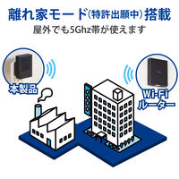 エレコム 無線LAN中継器/11ac.n.a.g.b/867+300Mbps/ブラック WTC-C1167GC-B 1個