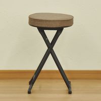 エイ・アイ・エス 折畳座厚チェア 背無し ブラウン AATN-210 BR 1脚（直送品）