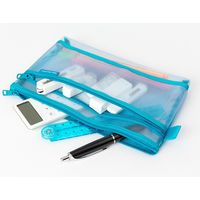 デザインフィル メッシュペンポーチ 青 41490006 1セット(2個)