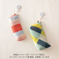 ペンケース メッシュ ストライプ柄 赤 41799006 1個 デザインフィル（直送品）