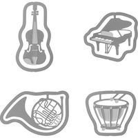 デザインフィル エッチングクリップス 楽器柄 43370006 1セット(1組(16個入)×2)