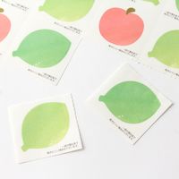 デザインフィル カラー色紙用 寄せ書きシール 16枚 半透明 葉っぱ柄 82238006 1セット(3個)