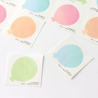 デザインフィル カラー色紙用 寄せ書きシール 16枚 半透明 風船柄 82236006 1セット(3個)