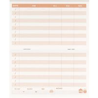 キャッシュブック ジッパーポケット付 ふくろう柄 91802077 1セット（3冊） デザインフィル（直送品）