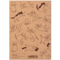 ノート A6 5mm方眼 ねこチラシ柄 91802553 1セット（5冊） デザインフィル（直送品）