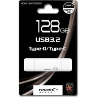 磁気研究所 USB3.2 Type-Cメモリ-Type-Aコネクタ搭載 キャップ式128GB HDUF134C128G3C 1個
