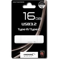 磁気研究所 USB3.2 Type-Cメモリ-Type-Aコネクタ搭載 キャップ式16GB HDUF134C16G3C 1個
