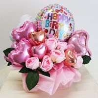 【バースデー】ハッピーバースデー　ローズガーデン　バルーンアレンジメント arrangement_hb_rosegarden 宝興産（直送品）
