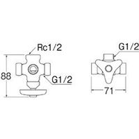 SANEI 分岐止水栓本体 4973987129292 1個（直送品）