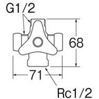 SANEI 分岐バルブ 4973987129308 1個（直送品）
