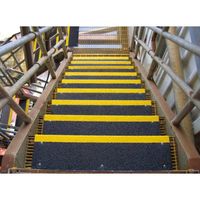 セーフラン安全用品 階段用滑り止めカバー 914×150×25mm 黒黄 木材設置用ネジ付属 12091-W 1個（直送品）