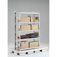 TRUSCO 災害備蓄ラック スチールラック M1.5型 W1760×D595×H2100 5段 単体 M1.5-DS7665 1台(1個)（直送品）