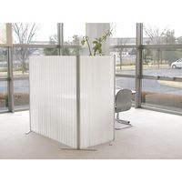 トラスコ中山 TRUSCO 伸縮式クロスパーテーション 幅462mm~1800mm×高さ1529mm ホワイト CRP1518-W 1台（直送品）