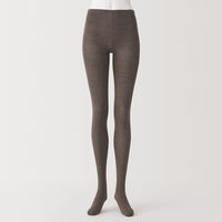 【レディース】無印良品 婦人 足なり直角 かかとに合う リブ編みタイツ 婦人L モカブラウン 良品計画