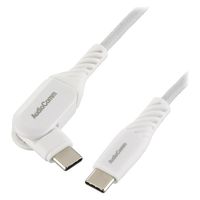 オーム電機 さらさらUSBケーブル PD対応 Type-CtoC 片側スイング式 1m 01-7257 1個（直送品）