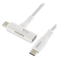 オーム電機 さらさらUSBケーブル Lightning or Type-CtoC 2m 01-7262 1個（直送品）