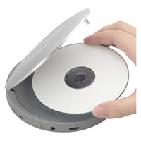 オーム電機 AudioComm ポータブルCDプレーヤー シルバー 03-5090 1台