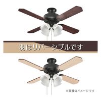オーム電機 4灯シーリングファン 電球別売 06-3905 1台（直送品）