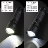 オーム電機 LEDズームライト ラバーグリップ ECLAT 290ルーメン 08-0935 1個
