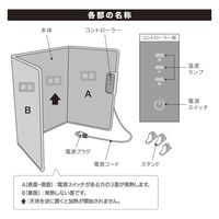 オーム電機 パネルヒーター 08-1470 1台（直送品）