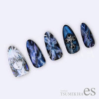 イングカワモト TSUMEKIRA(ツメキラ) ネイルシール ユリジョバプロデュースTHUNDER ES-YRK-002 1セット(3枚)（直送品）