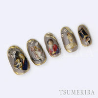 イングカワモト TSUMEKIRA(ツメキラ) ネイルシール 絵画2 NN-KIG-002 1セット(3枚)（直送品）