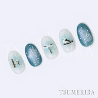 TSUMEKIRA(ツメキラ) ネイルシール Sakiプロデュース シマエナガのしまちゃんえなちゃん NN-SAK-009 1セット(3枚)（直送品）