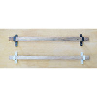 ポッシュリビング タオルバーL ホワイト W45×D7.3×H6.5cm アイアン/マンゴーウッド 41369 1個（直送品）