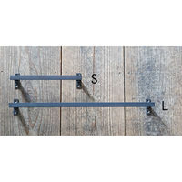 ポッシュリビング ミルスケール タオルバーS　W22.5×D6.4×H5cm 黒皮鉄 63823 1個（直送品）