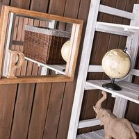 ポッシュリビング ミラーL　W33×D4×H45cm マンゴーウッド/ミラー 41050 1個（直送品）