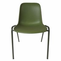 会議用チェアELENA ワントーン オリーブ 1箱（4脚入） イタリア製 ミーティングチェア 会議椅子 キャスター無し グリーン