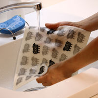 【100%天然素材】 スポンジワイプ L 水切りマット セルロース 抜群の吸水力 迷子のヒツジ 1個 イーオクト