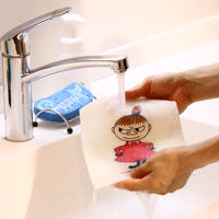 （100%天然素材）スポンジワイプ S 北欧ふきん セルロース 抜群の吸水力 リトルミイ 1個 イーオクト