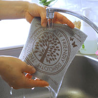 （100%天然素材）スポンジワイプ S 北欧ふきん セルロース 抜群の吸水力 エコフレンドリー ブラウン グレー 1個 イーオクト