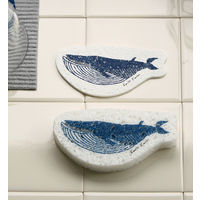 （100%天然素材）ポップアップスポンジ 水でふくらむ キッチンスポンジ カタカタ くじら 1個 イーオクト