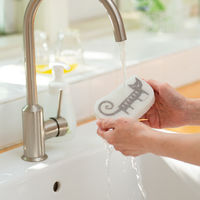 （100%天然素材）ポップアップスポンジ ベングト＆ロッタ 水でふくらむキッチンスポンジ ベングトカッテン ホワイト＆ブルー 2個セット イーオクト